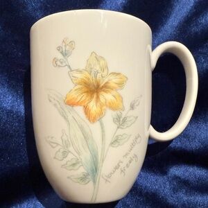 Lenox Sunflower/Crocosmia Mug, Artist Sketchbook Collection